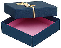 Коробка подарочная с крышкой (в собранном виде) 10*10*3 см, синяя