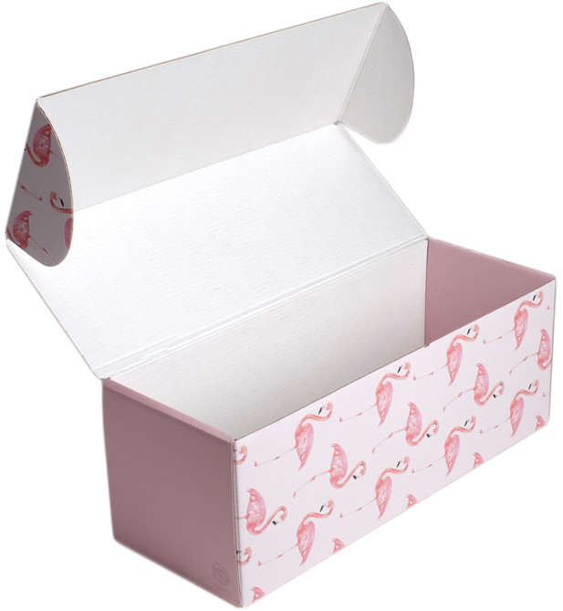 Коробка подарочная складная (разобранная, большая) 12*33,6*12 см, «Фламинго» - фото 1 - id-p224430054