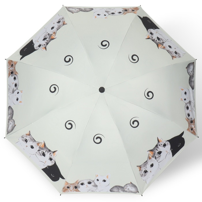 Зонт механический «Котики», эпонж, 4 сложения, 8 спиц, R = 47 см, цвет МИКС - фото 10 - id-p224430207