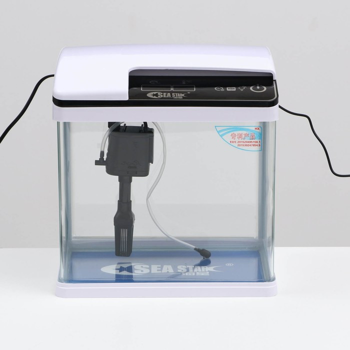 Аквариум SeaStar HX-319F в комплекте: LED-лампа, фильтр, 18 л, белый - фото 2 - id-p224430271