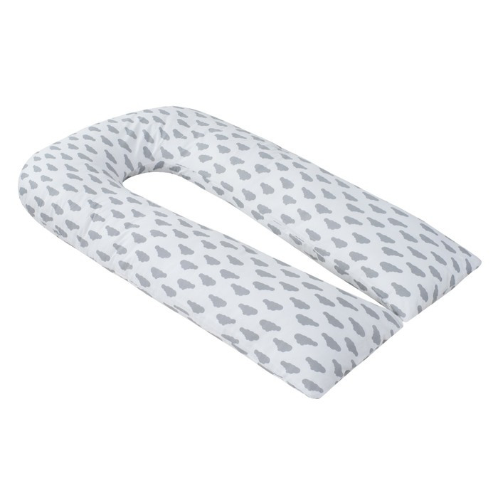 Подушка для беременных U-образная, размер 35 × 340 см, облака серые - фото 1 - id-p224430451
