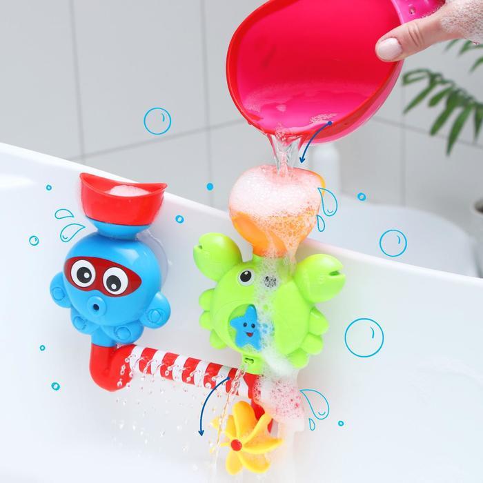 Игрушка для игры в ванне «Водная забава», на присоске, цвет МИКС - фото 1 - id-p224430469