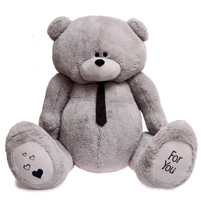 Мягкая игрушка «Мишка Дедди», цвет серый, 190 см - фото 1 - id-p224430415