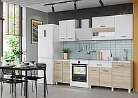 Кухонный гарнитур Trend 1.8м (0.6м+1.2м) ЛДСП - Белый/Сонома (Горизонт)
