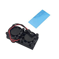 RA535 Два вентилятора с радиатором ACD Double Fans (25*25*7mm) + Radiator (50*25*5mm) for Raspberry Pi 3B+/4B