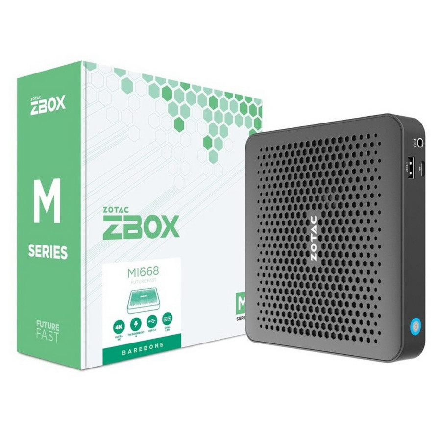 ZOTAC-ZBOX-MI668, Barebone,Intel i7-1360P,2x DDR5-5200/4800 SODIMM, M.2 SSD SLOT,2x GLAN,WIFI,BT USBDRV, - фото 1 - id-p224430968