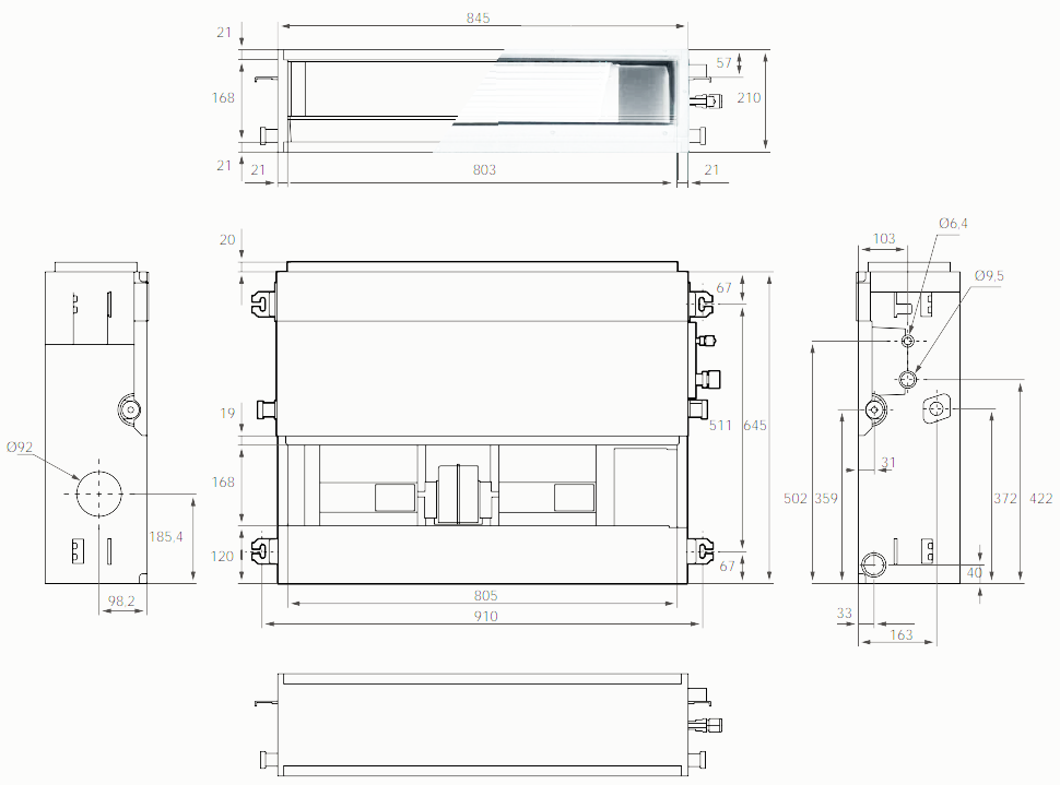 Внутренний канальный блок Toshiba RAS-M24U2DVG-E \ 8.1 кВт\ 70 м²\ мульти-сплит - фото 7 - id-p224433616