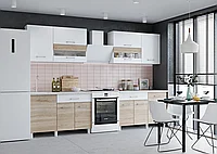 Кухонный гарнитур Trend 2.4м (1.2м+1.2м) ЛДСП - Белый/Сонома (Горизонт)