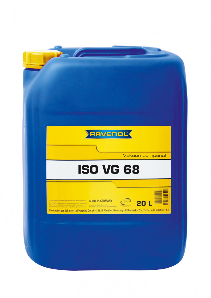 VG 68 Вакуумное масло RAVENOL Vakuumpumpenöl, 20л - фото 1 - id-p224435235