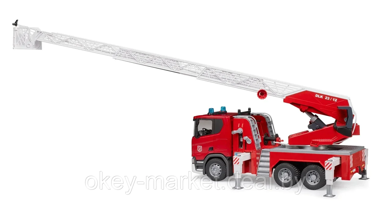 Пожарная машина Scania с выдвижной лестницей и помпой Bruder 03591 - фото 6 - id-p224435246