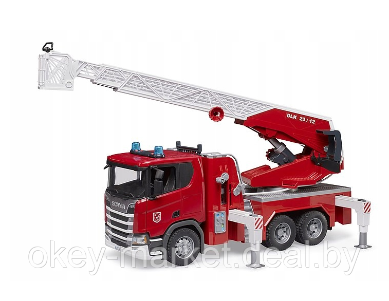 Пожарная машина Scania с выдвижной лестницей и помпой Bruder 03591 - фото 9 - id-p224435246