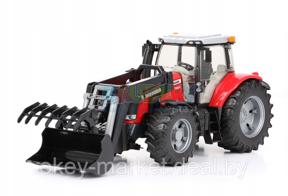 Игрушка Bruder Трактор с погрузчиком Massey Ferguson 7624 03047 - фото 10 - id-p193798281