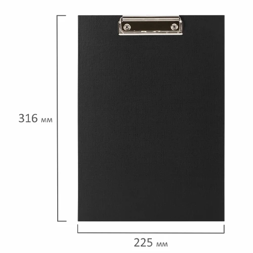 Доска-планшет STAFF "EVERYDAY" с прижимом А4 (225х316 мм), картон/бумвинил, черная - фото 6 - id-p224435776