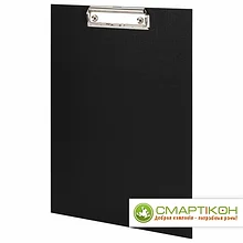 Доска-планшет STAFF "EVERYDAY" с прижимом А4 (225х316 мм), картон/бумвинил, черная