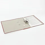 Папка-регистратор, покрытие пластик, 75 мм, ПРОЧНАЯ, с уголком, BRAUBERG, красная, фото 7
