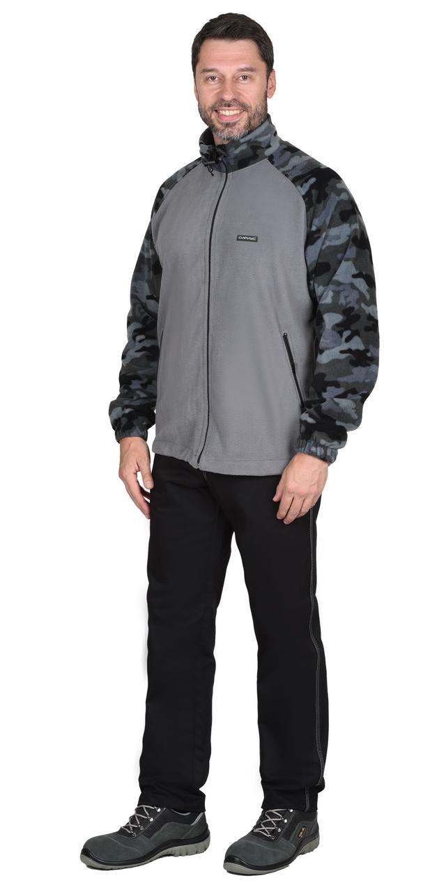 Куртка флисовая т.серая с КМФ Мультикам серый - фото 3 - id-p224438185