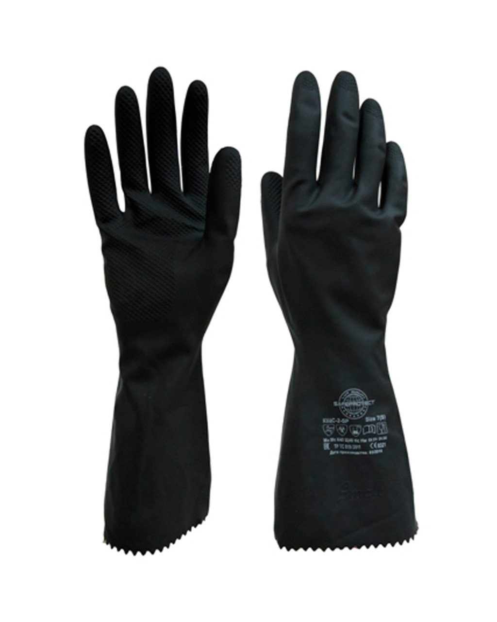 Перчатки Safeprotect КЩС-2-SP (латекс, толщ.0,35мм, дл.300мм) - фото 1 - id-p224438714
