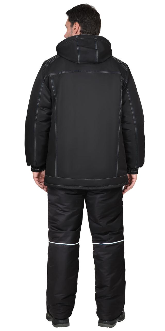 Костюм СИРИУС-АЛЕКС зимний: куртка, брюки, черный, тк.Таслан - фото 2 - id-p224438779