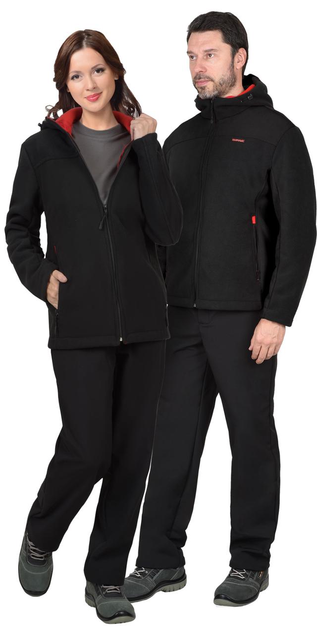 Куртка флисовая СИРИУС-ТЕХНО (флис дублированный) черная - фото 1 - id-p224438797