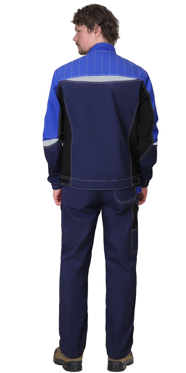 Куртка СИРИУС-ФАВОРИТ-МЕГА т.синий с черным и васильковым, СОП - фото 2 - id-p224438852