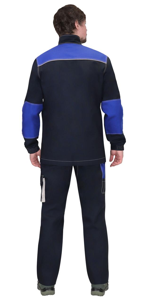 Костюм СИРИУС-ДВИН куртка, брюки синий с васильковым и молочной отд. пл. 275 г/кв.м - фото 2 - id-p224438884
