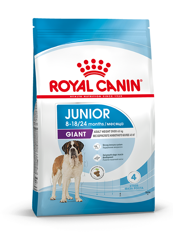 Royal Canin Giant Junior, сухой корм для щенков собак очень крупных размеров,3,5кг., (Россия) - фото 1 - id-p224440380