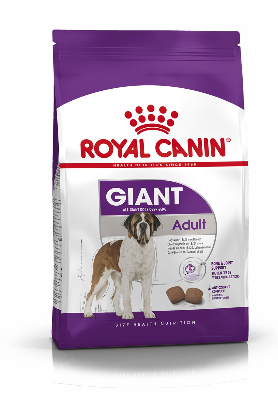 Royal Canin Giant Adult, сухой корм для взрослых собак очень крупных размеров, 4кг., (Россия) - фото 1 - id-p224440541