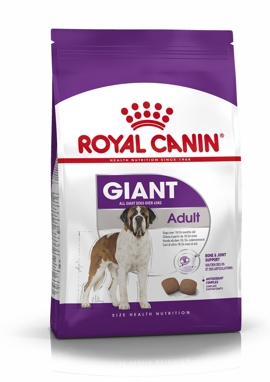 Royal Canin Giant Adult, сухой корм для взрослых собак очень крупных размеров, 15кг., (Россия) - фото 1 - id-p224440619