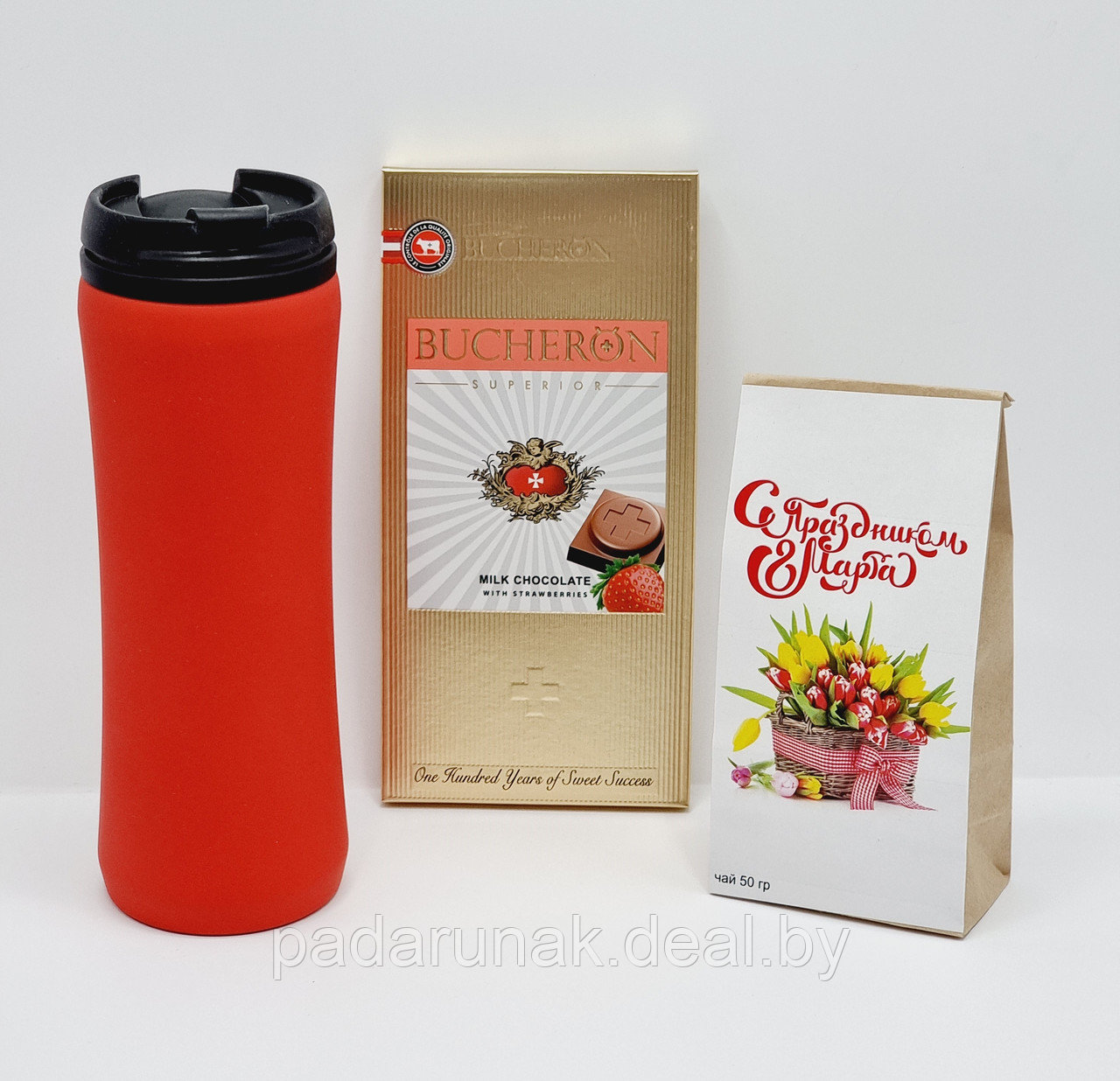 Презент подарочный набор: термокружка, шоколад и чай - фото 2 - id-p224441440