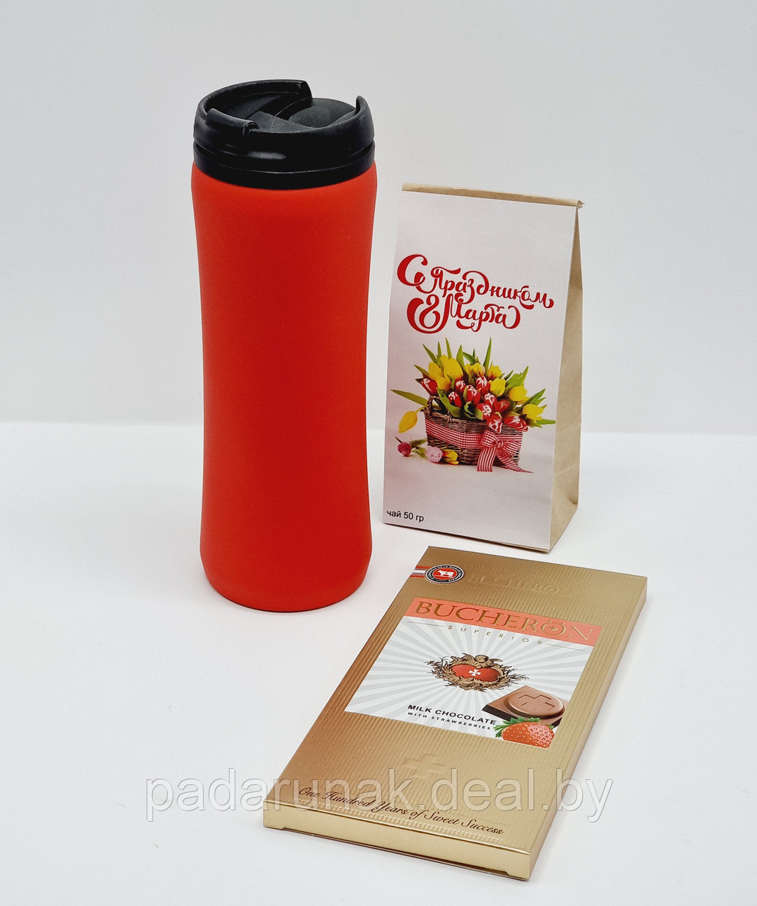Презент подарочный набор: термокружка, шоколад и чай - фото 3 - id-p224441440
