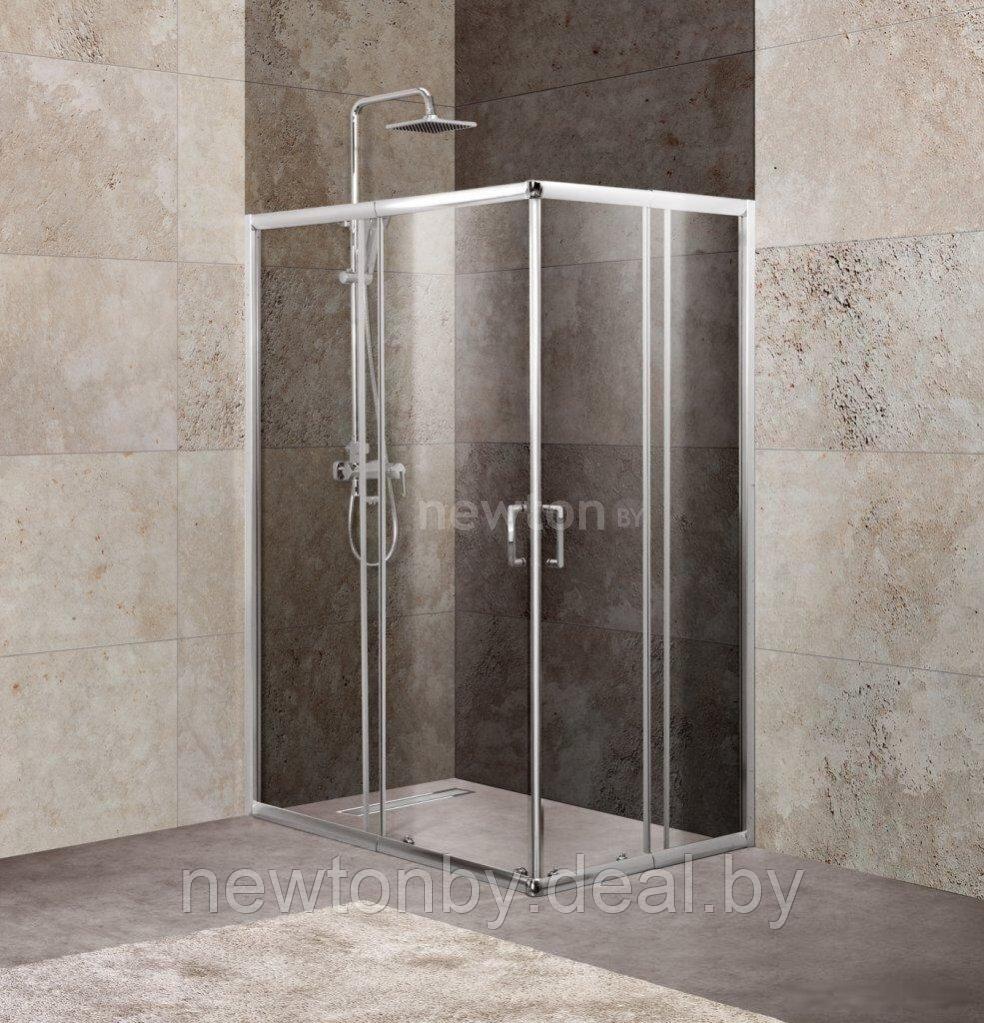 Душевой уголок BelBagno UNIQUE-AH-2-100/115-75/90-P-Cr (рифленое стекло) - фото 1 - id-p224441508