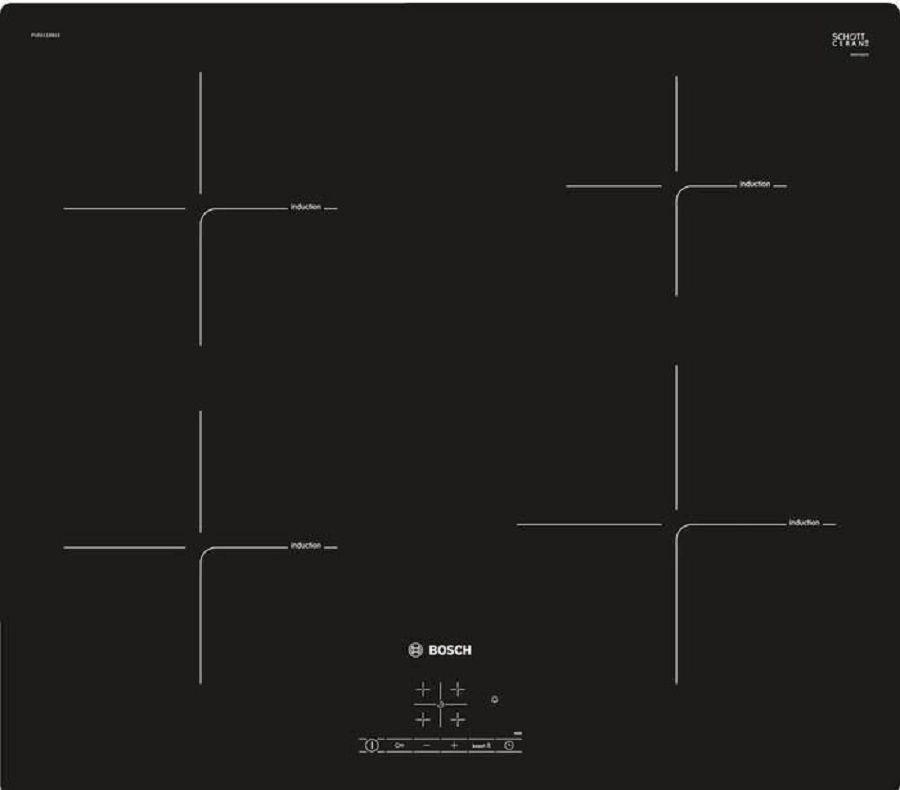 Индукционная варочная поверхность Bosch PUE611BB6E черный - фото 1 - id-p224441576