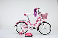 Детский велосипед DELTA Butterfly 14" + шлем (розовый)
