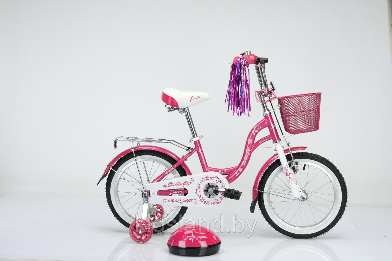 Детский велосипед DELTA Butterfly 14" + шлем (розовый) - фото 1 - id-p94760011