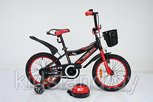 Детский велосипед Delta Sport 18'' + шлем (красно-черный)