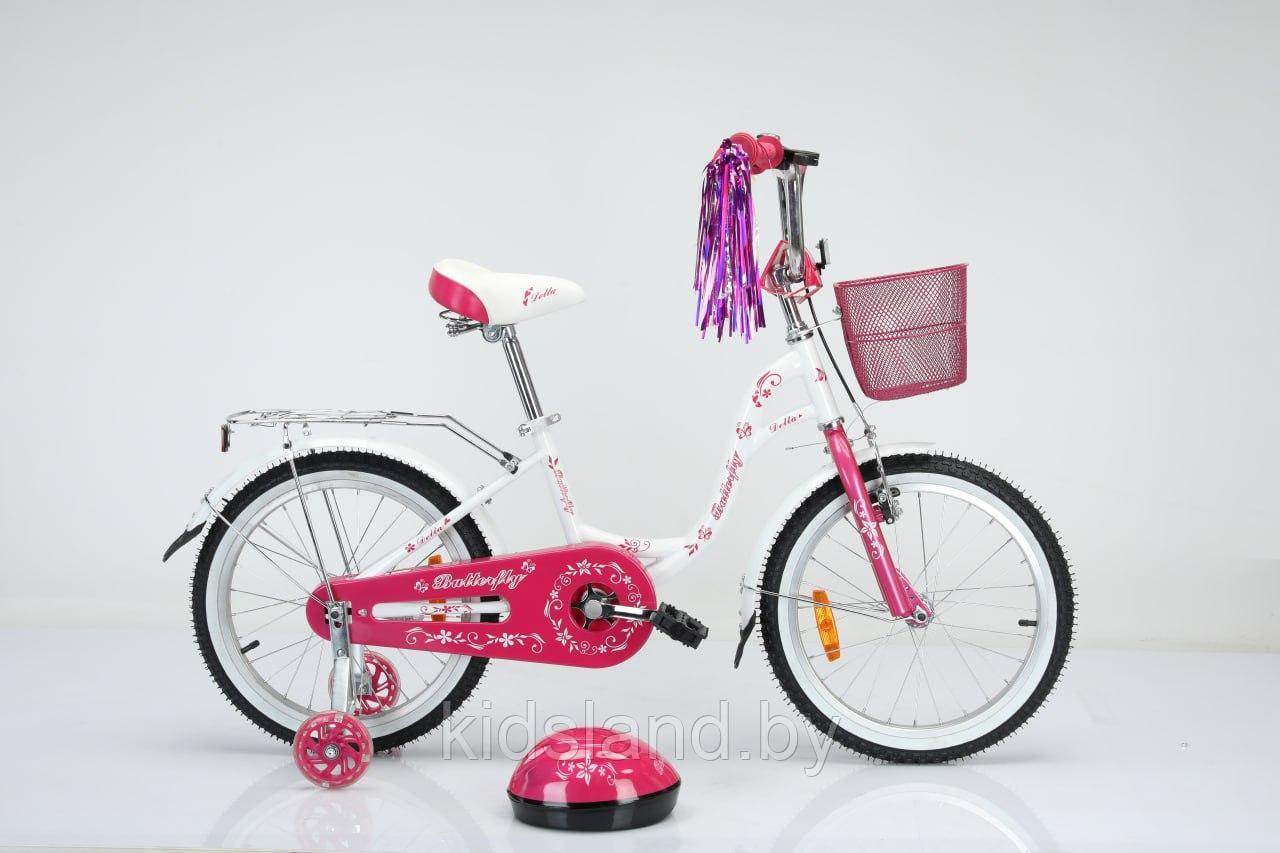 Детский велосипед DELTA Butterfly 20" + шлем (белый)