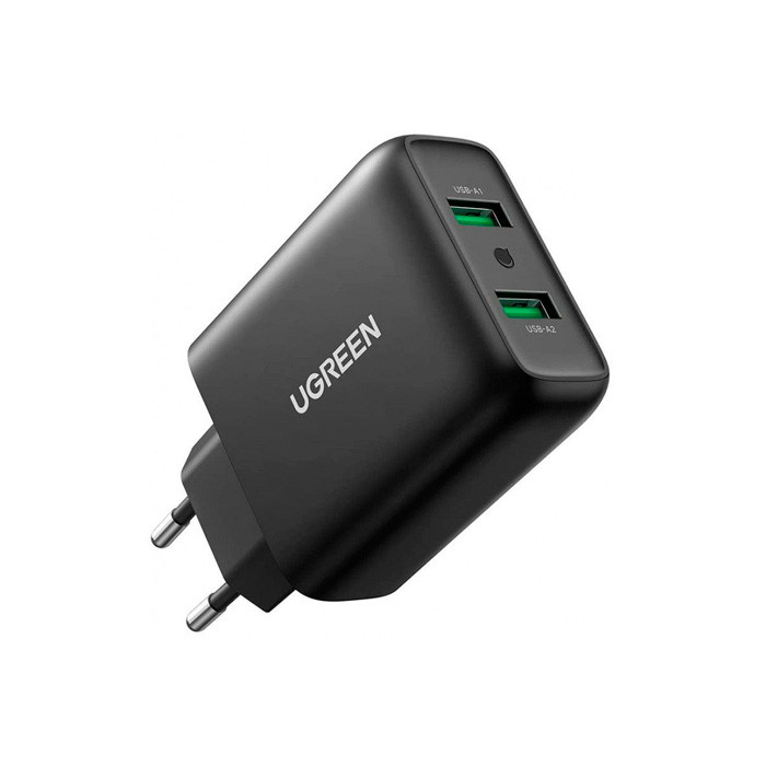 Зарядное устройство Ugreen 2 порта USB, 36W / CD161 - фото 1 - id-p224445078