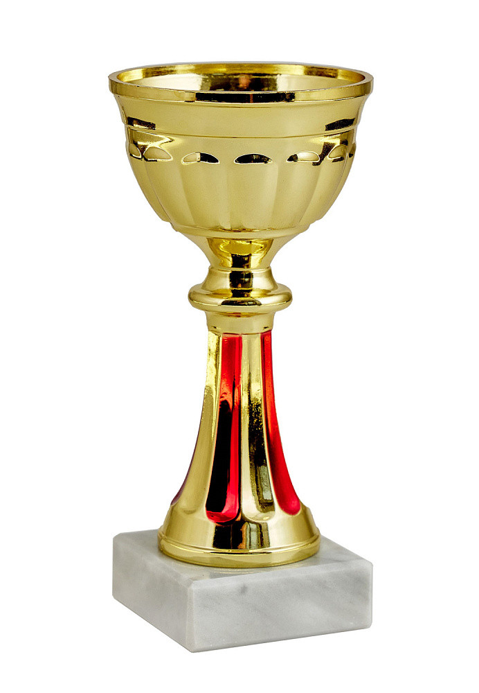 Кубок на мраморной подставке , высота 14 см,  чаша 7 см , арт.377-140-70