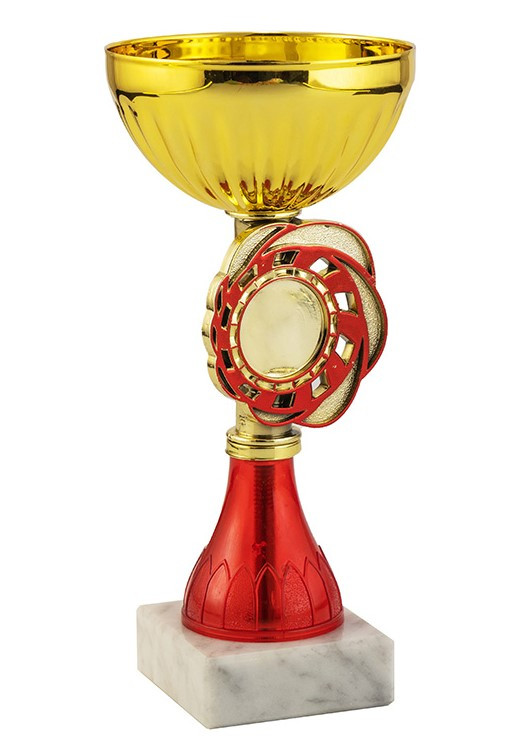 Кубок  "Гербера" мраморной подставке , высота 16 см, чаша 8 см арт.430-160-80