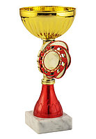 Кубок "Гербера" мраморной подставке , высота 16 см, чаша 8 см арт.430-160-80