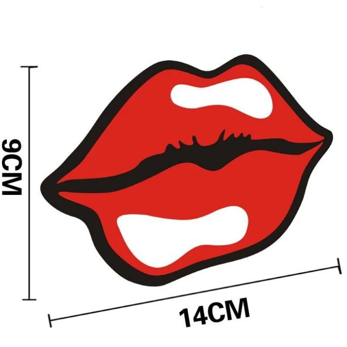 Виниловая наклейка на авто Красные губы - фото 3 - id-p224445772