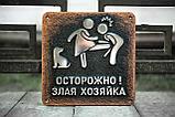 Табличка Осторожно Злая Хозяйка Кошаки Нормальные, фото 2