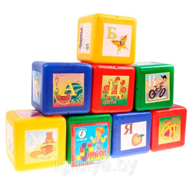 Набор "Кубики "Азбука" 8 деталей арт. 5015 - фото 1 - id-p224449337