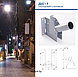 Кронштейн ДС-1 диаметр 38мм.для уличных консольных светильников, фото 3