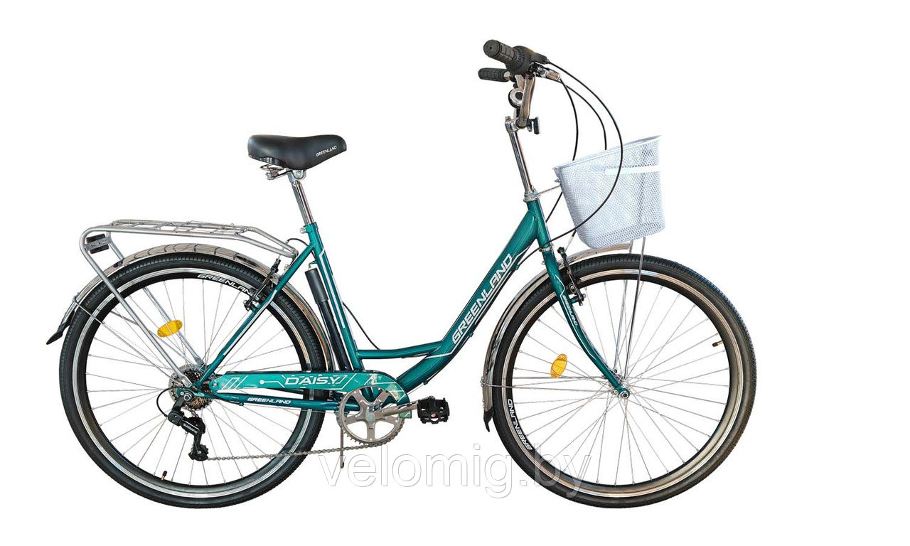Дорожный Велосипед GREENLAND DAISY,7S 28",(2024) с корзиной - фото 1 - id-p67275577