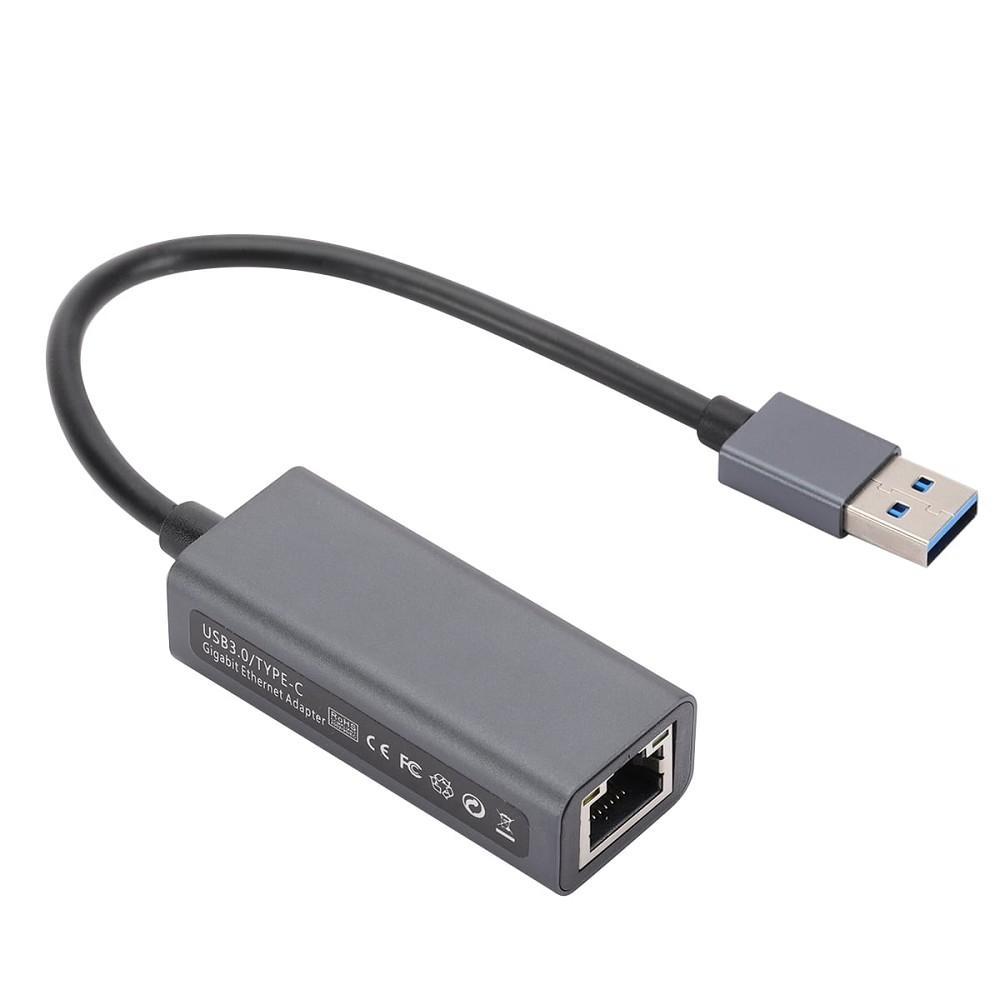 Bion Переходник с кабелем USB A - RJ45, 1000мб/с, алюминиевый корпус, длинна кабеля 15 см, черный - фото 1 - id-p224451383