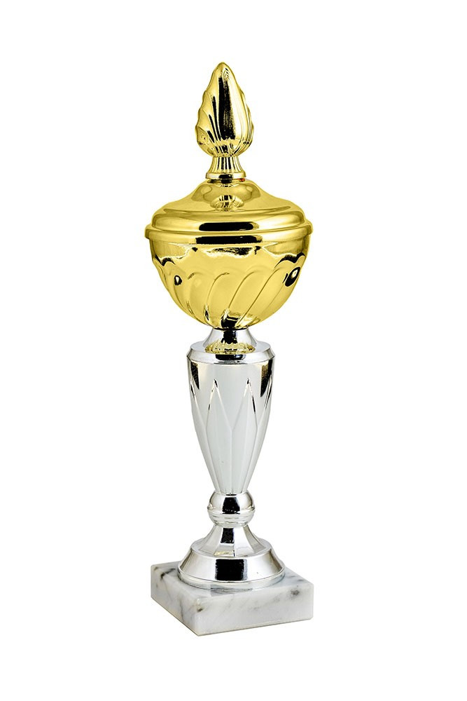 Кубок на мраморной подставке с крышкой высота 26 см, чаша 8 см арт. 387-190-80 К - фото 1 - id-p224452775