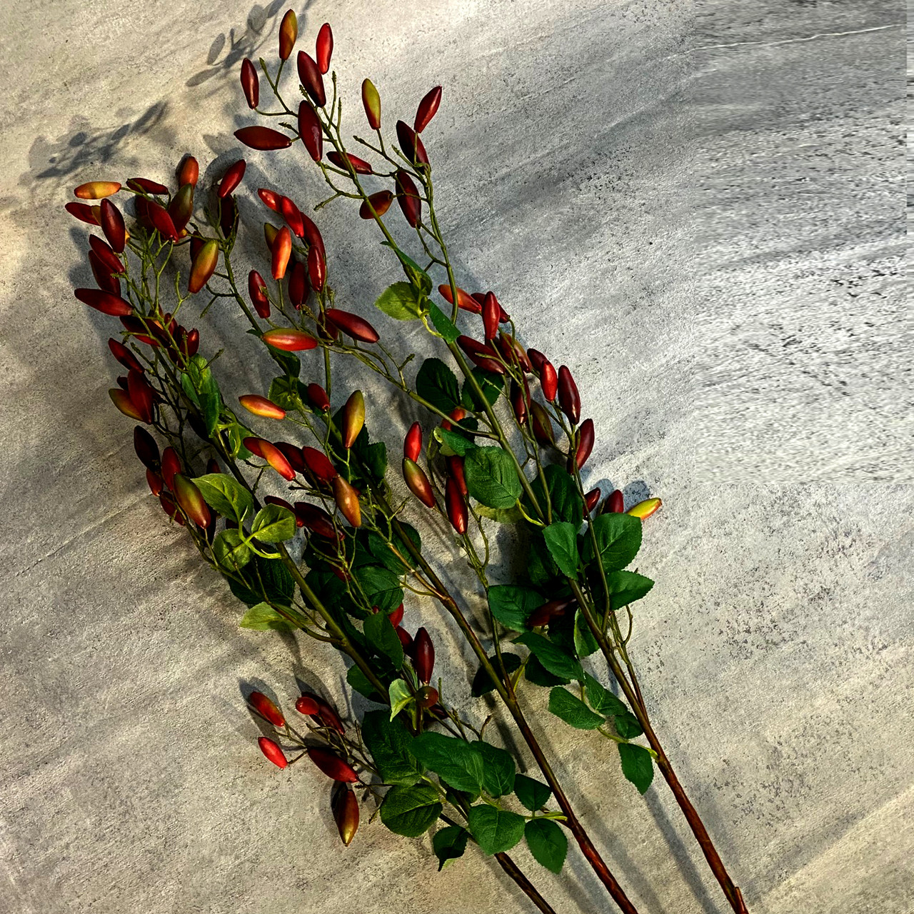 Искусственные цветы ветка Шиповник с ягодами высокая - фото 2 - id-p224452997