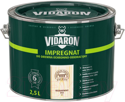 Защитно-декоративный состав Vidaron Impregnant V01 Бесцветный - фото 1 - id-p224452705