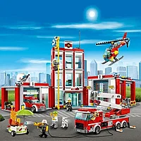 Конструктор для детей City пожарная часть 919 деталей аналог Лего